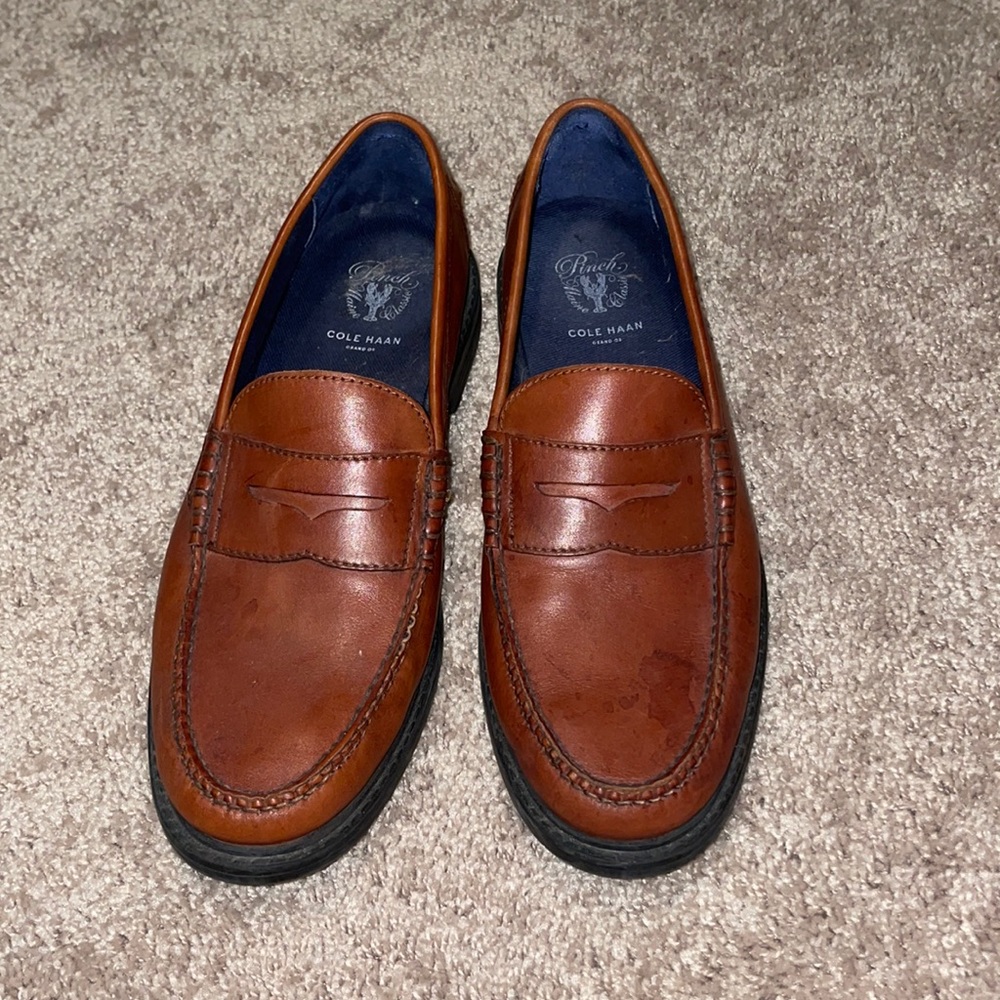 Size 11 Cole Haan Pinch Maine Classic Loafers - brown leather